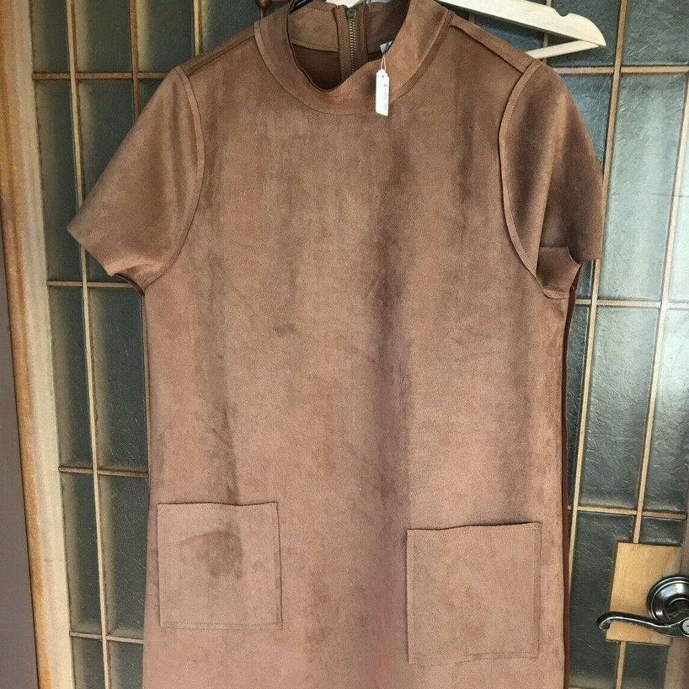 Bae Vely Baevely Dress Size Large L NWT Brown Vintage 1960s 60 1970s 70 dress